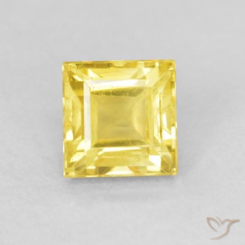 0.63ct Naturale Giallo miele Zaffiro, Quadrato, VS