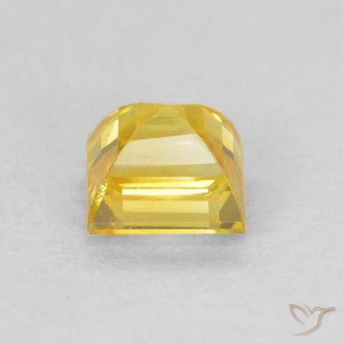 Zaffiro Giallo miele naturale da 0.63 ct, Quadrato, VS