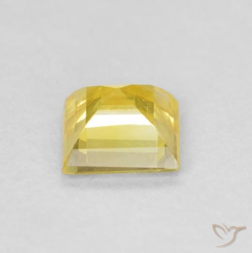 Zaffiro Giallo miele chiaro naturale da 0.48 ct, Quadrato, VS