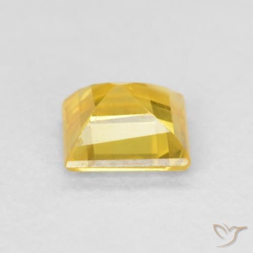 Zaffiro Arancione-Oro naturale da 0.56 ct, Quadrato, VS
