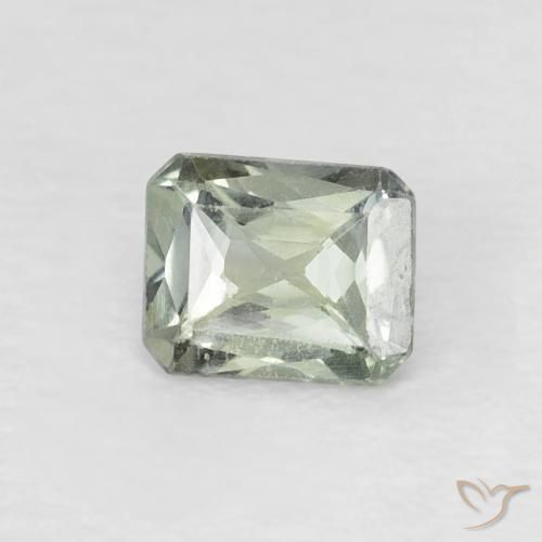 Zaffiro Grigio verde naturale da 0.55 ct, Ottagonale / Taglio smeraldo, VS