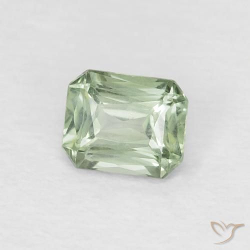 Zaffiro Verde muschio naturale da 0.49 ct, Ottagonale / Taglio smeraldo, VVS