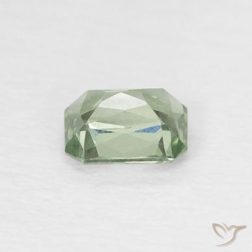Zaffiro Verde muschio naturale da 0.49 ct, Ottagonale / Taglio smeraldo, VVS