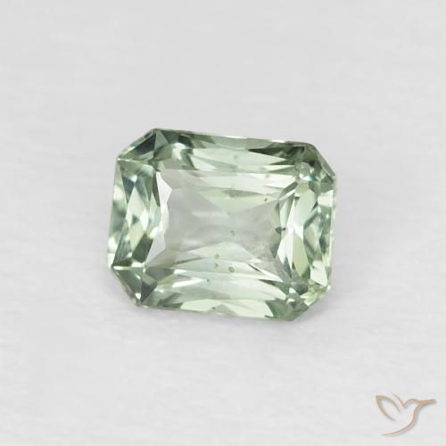 Zaffiro Verde foresta naturale da 0.53 ct, Ottagonale / Taglio smeraldo, VVS