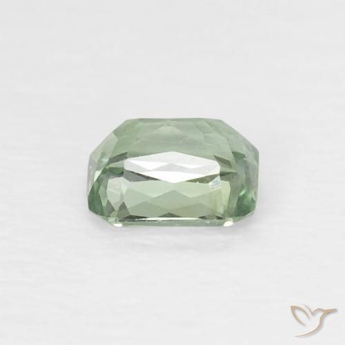 Zaffiro Verde pallido naturale da 0.52 ct, Ottagonale / Taglio smeraldo, VVS
