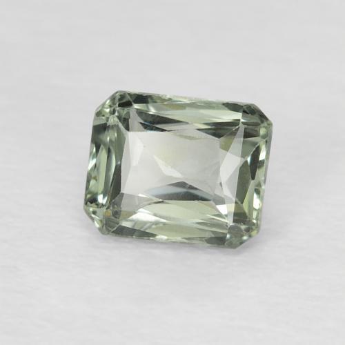 Zaffiro Verde pallido naturale da 0.69 ct, Ottagonale / Taglio smeraldo, VVS