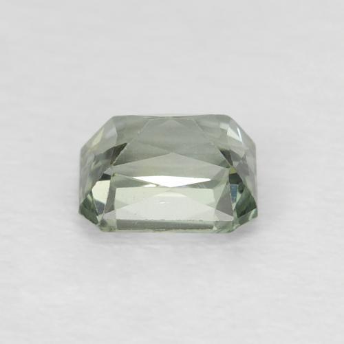Zaffiro Verde pallido naturale da 0.69 ct, Ottagonale / Taglio smeraldo, VVS