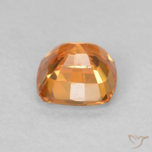Zaffiro Arancio Medio naturale da 0.60 ct, Cuscino, VVS-VS