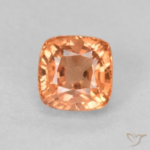 0.63ct Naturale zenzero arancia Zaffiro, Cuscino, VVS-VS