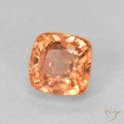 Zaffiro zenzero arancia naturale da 0.63 ct, Cuscino, VVS-VS