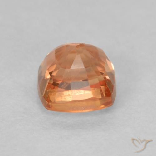 Zaffiro zenzero arancia naturale da 0.63 ct, Cuscino, VVS-VS