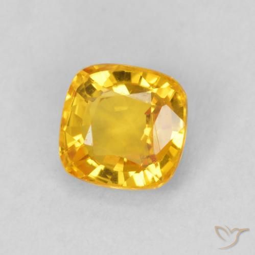 Zaffiro Oro brillante naturale da 0.62 ct, Cuscino, VVS