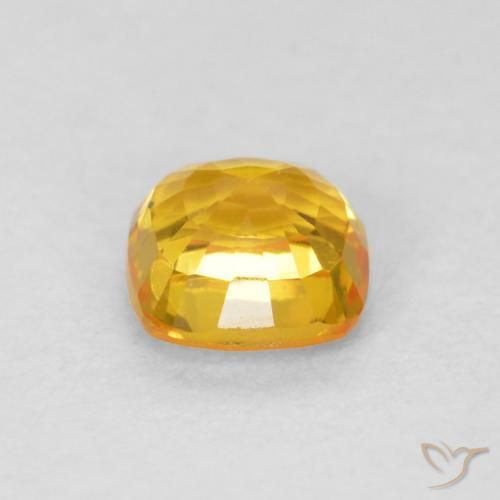 Zaffiro Oro brillante naturale da 0.62 ct, Cuscino, VVS