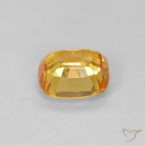 Zaffiro Arancio-Oro naturale da 0.54 ct, Cuscino, VVS