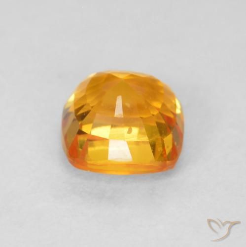 Zaffiro Arancio-Oro naturale da 0.76 ct, Cuscino, VVS