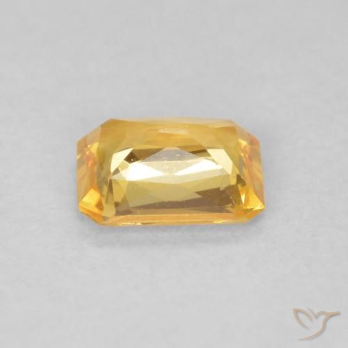 Zaffiro Oro medio naturale da 0.44 ct, Ottagonale / Taglio smeraldo, VVS