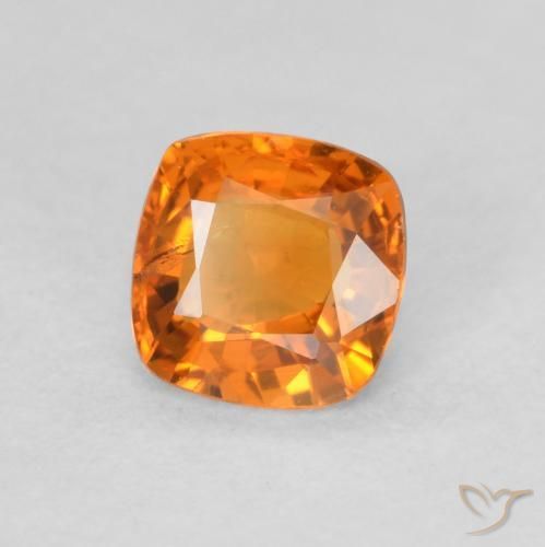 Zaffiro Arancione brillante naturale da 0.56 ct, Cuscino, VS