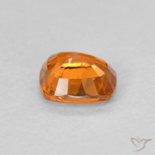 Zaffiro Arancione brillante naturale da 0.56 ct, Cuscino, VS