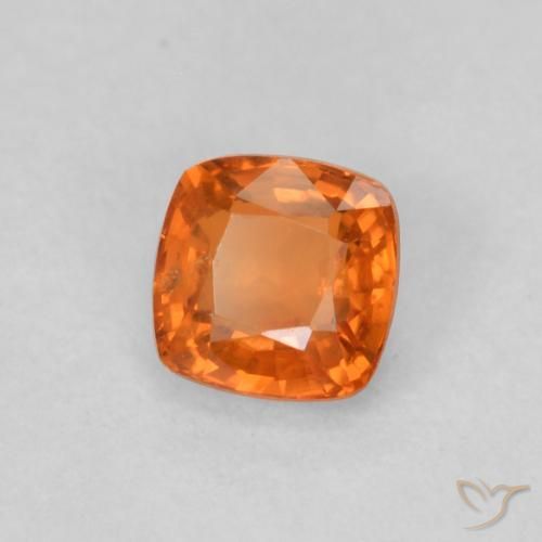 Zaffiro Arancione Ambra naturale da 0.49 ct, Cuscino, VS