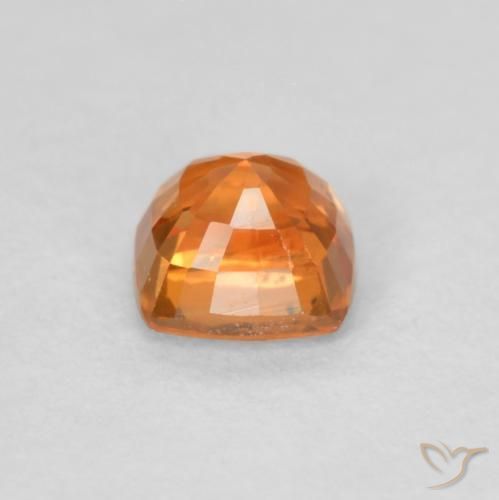 Zaffiro Arancione Ambra naturale da 0.53 ct, Cuscino, VS
