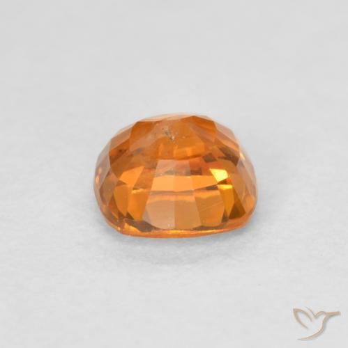 Zaffiro Arancione brillante naturale da 0.55 ct, Cuscino, VS