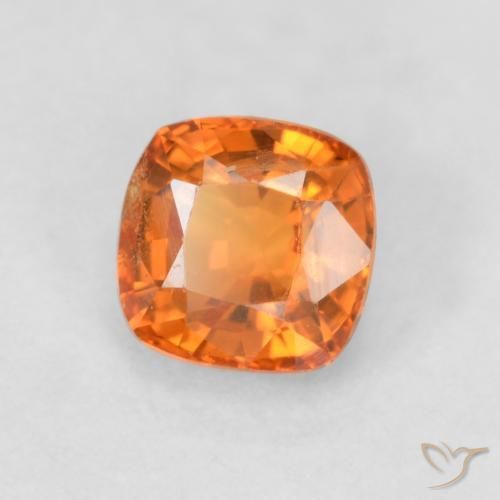 Zaffiro Arancia Fuoco naturale da 0.67 ct, Cuscino, VS