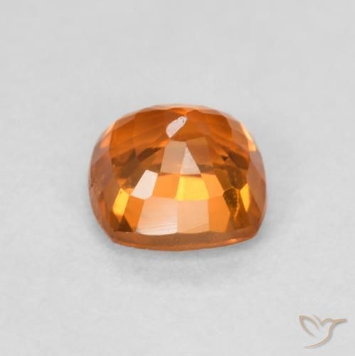 Zaffiro Arancia Fuoco naturale da 0.67 ct, Cuscino, VS
