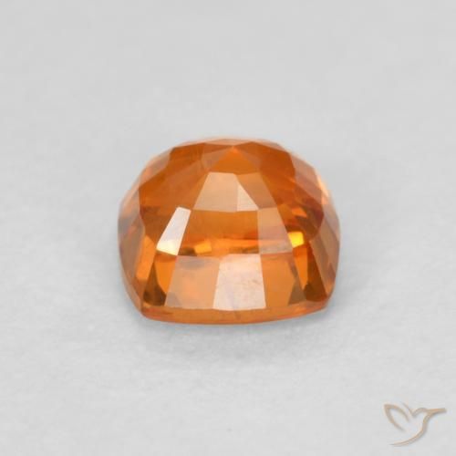 Zaffiro Arancia Fuoco naturale da 0.70 ct, Cuscino, VS