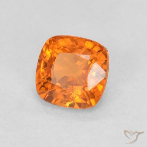 Zaffiro Arancio Medio naturale da 0.65 ct, Cuscino, VS