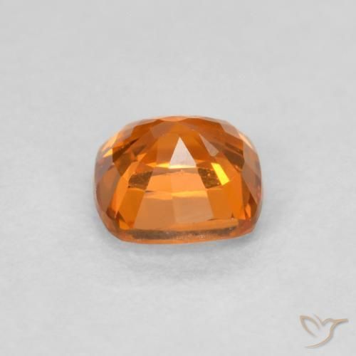 Zaffiro Arancio Medio naturale da 0.65 ct, Cuscino, VS