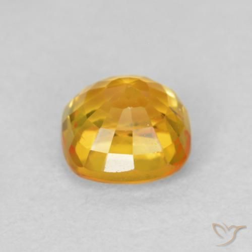 Zaffiro Arancio dorato naturale da 0.56 ct, Cuscino, VVS-VS