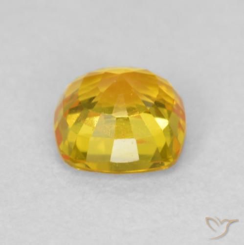 Zaffiro Arancio Medio naturale da 0.68 ct, Cuscino, VS-SI