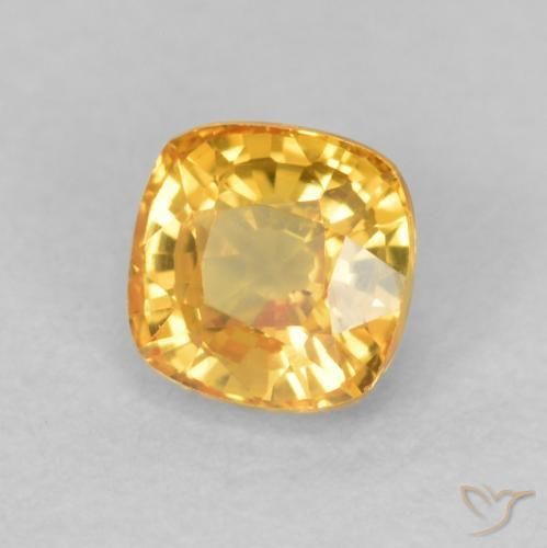 Zaffiro Oro brillante naturale da 0.63 ct, Cuscino, VS