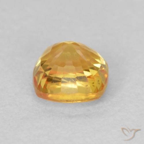 Zaffiro Oro brillante naturale da 0.63 ct, Cuscino, VS
