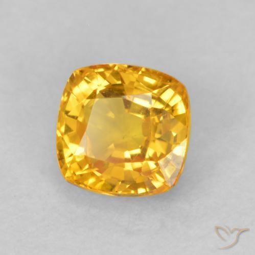 Zaffiro Arancio Medio naturale da 0.60 ct, Cuscino, VVS-VS
