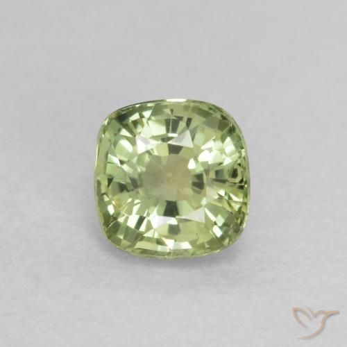 0.55ct Naturale Verde chiaro Zaffiro, Cuscino, VS