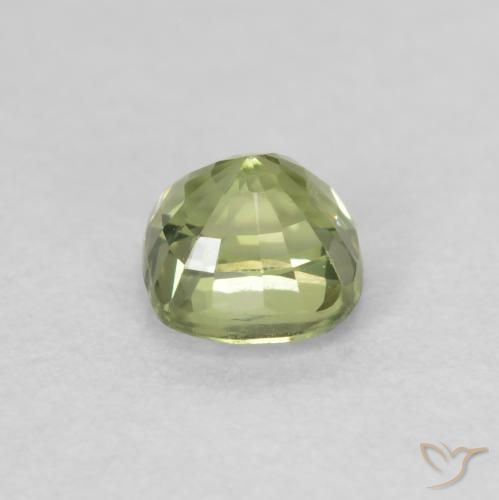 Zaffiro Verde chiaro naturale da 0.55 ct, Cuscino, VS