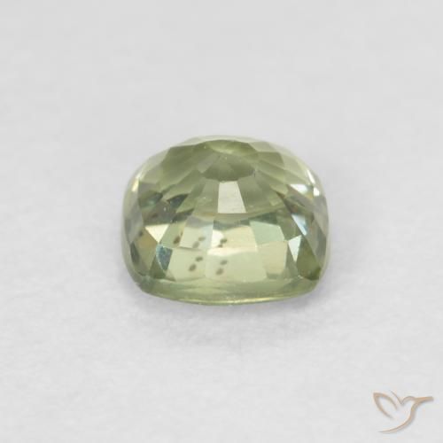 Zaffiro Verde molto chiaro naturale da 0.57 ct, Cuscino, VS