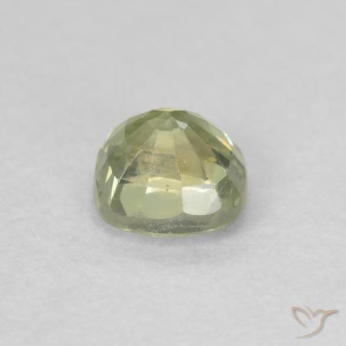 Zaffiro Giallo chiaro Verde naturale da 0.50 ct, Cuscino, VS