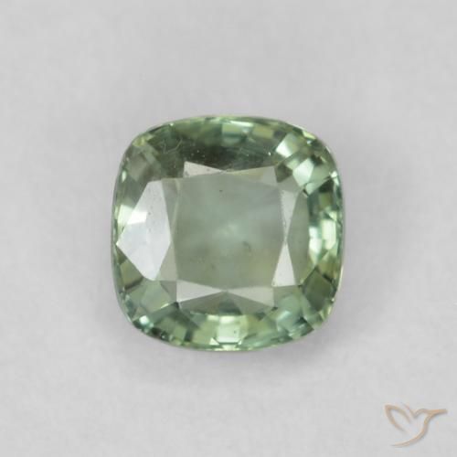 0.69ct Naturale Verde Salvia Chiaro Zaffiro, Cuscino, VS