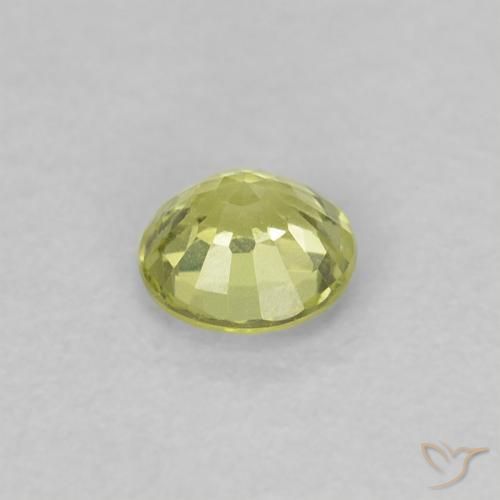 Zaffiro Giallo medio naturale da 0.33 ct, Rotondo, VVS-VS