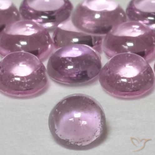 0.07ct Naturale Rosa porpora chiaro reale Zaffiro, Rotondo, Trasparente