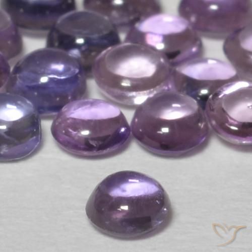 Zaffiro Viola medio naturale da 0.11 ct, Rotondo, Trasparente