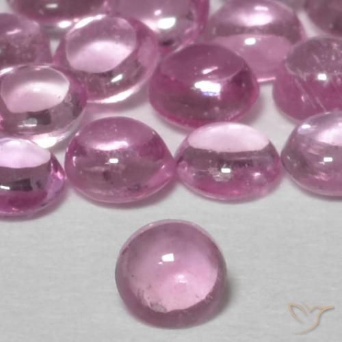 0.09ct Naturale Rosa chiaro Zaffiro, Rotondo, Trasparente