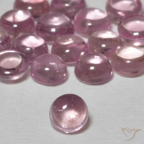0.30ct Naturale Rosa chiaro gomma da masticare Zaffiro, Rotondo, Trasparente