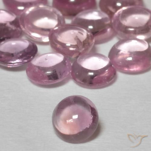 Zaffiro Rosa chiaro naturale da 0.28 ct, Rotondo, Trasparente