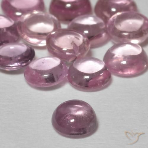 Zaffiro Rosa chiaro naturale da 0.28 ct, Rotondo, Trasparente