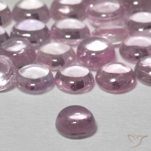 Zaffiro Rosa lavanda naturale da 0.27 ct, Rotondo, Trasparente