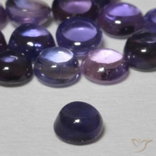 Zaffiro Rosa Viola naturale da 0.26 ct, Rotondo, Trasparente