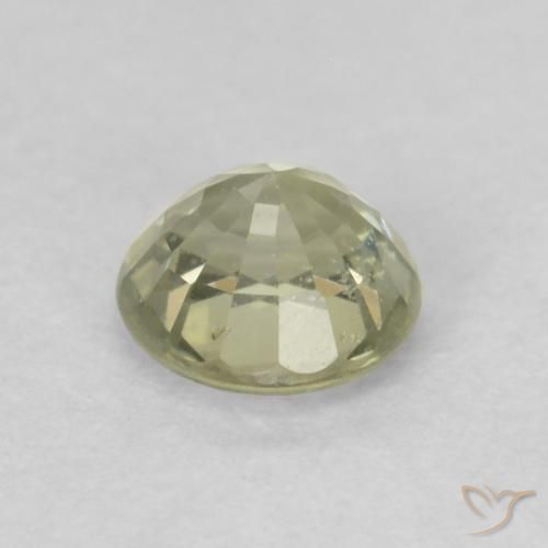 Zaffiro Giallo chiaro naturale da 0.49 ct, Rotondo, VS